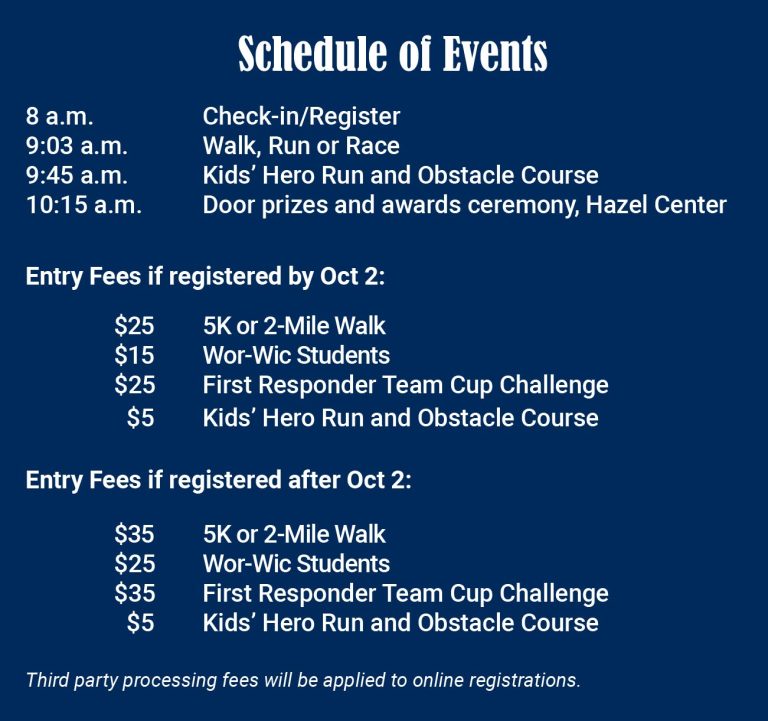 schedule of events