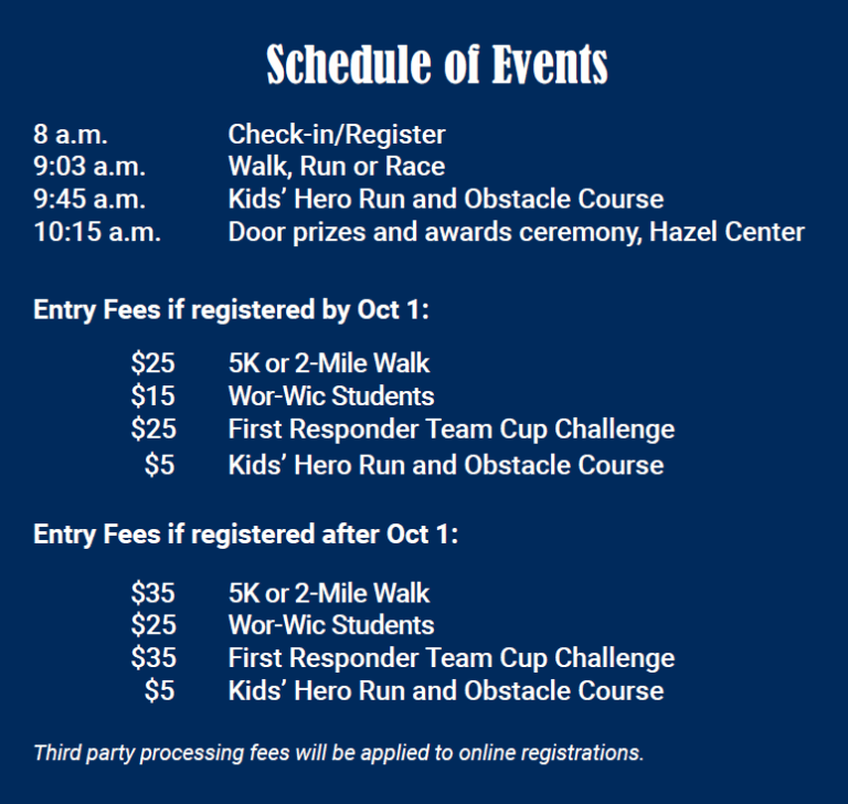 schedule of events