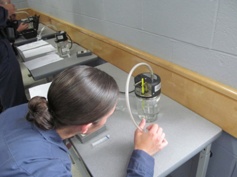 Officer lab work